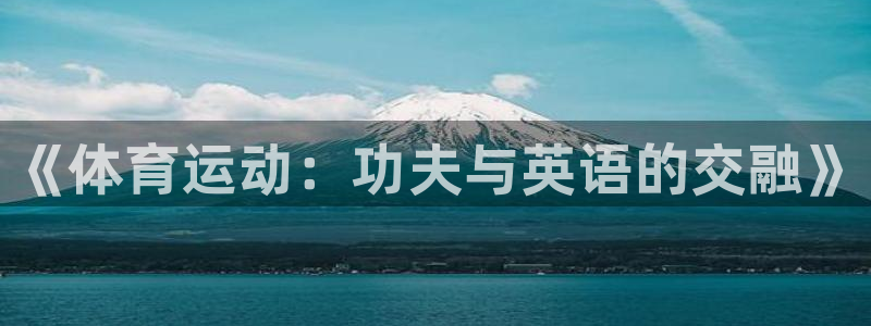 杏宇vk：《体育运动：功夫与英语的交融》